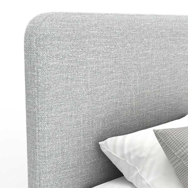 Alpine Furniture Walden Gray Upholstered Standard King Platform Bed 1195EK