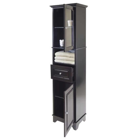 Winsome Alps Tall Black Storage Cabinet 20871
