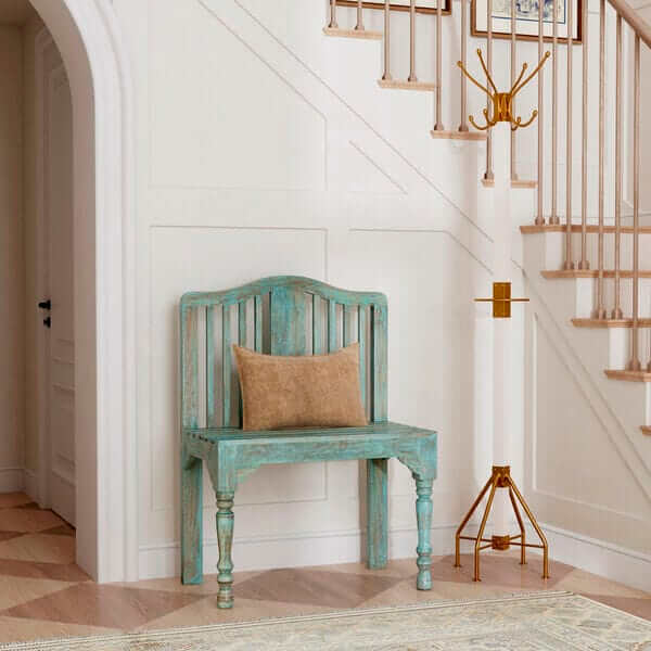 Butler Specialty Roseland Blue Solid Wood Bench 2853070