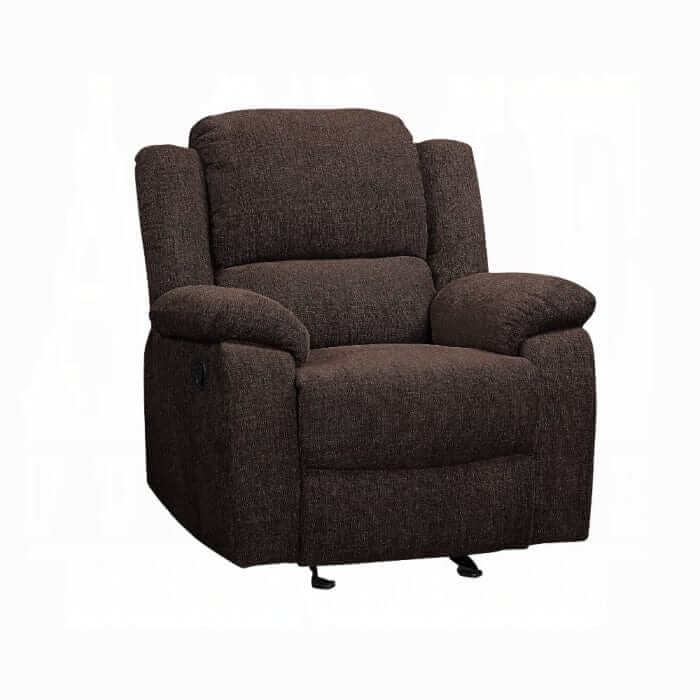 ACME Madden Brown Chenille Glider Motion Recliner 55447