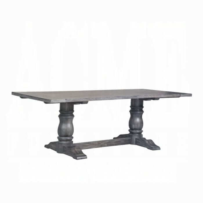 ACME Leventis Weathered Gray Dining Table 66180