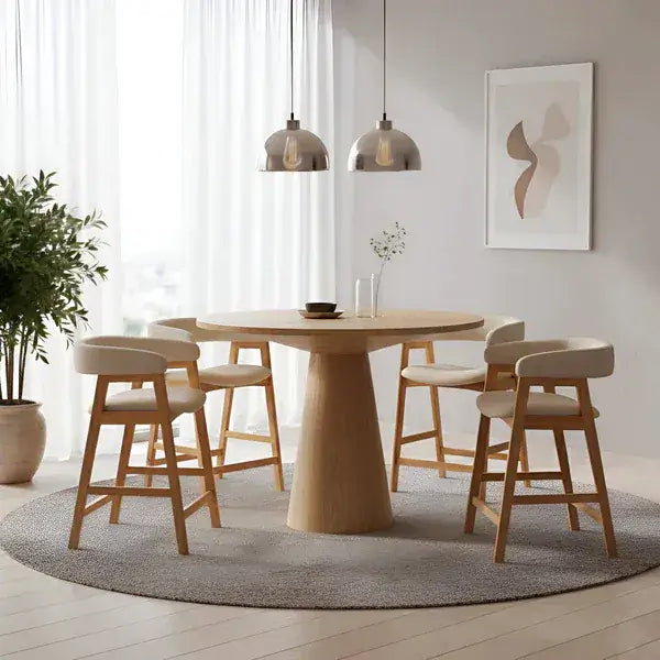 Alpine Furniture Natural Cove Counter Height Table 3859NAT-04