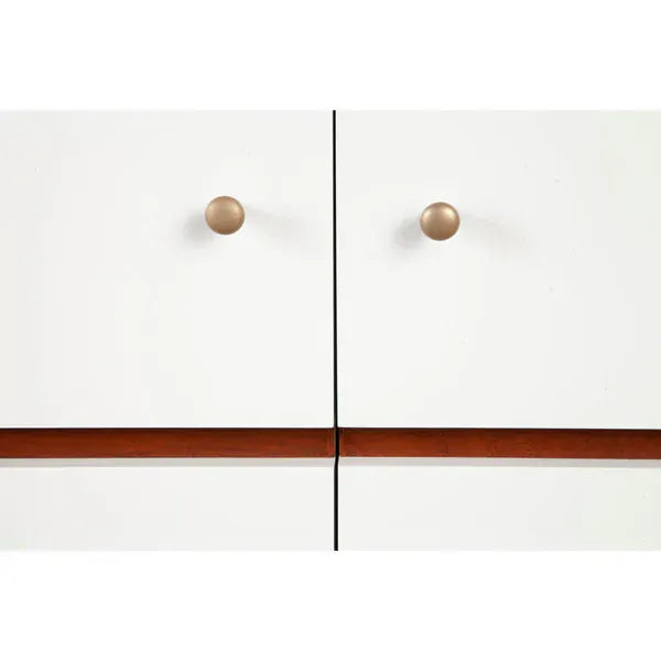 Alpine Furniture Dakota White TV Console with Acorn Accents 1974-10