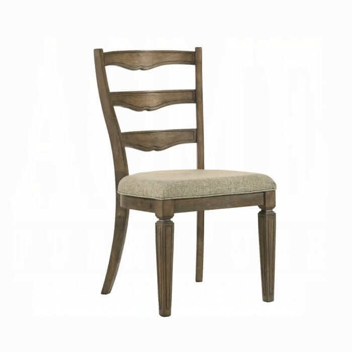 ACME Parfield Fabric & Weathered Oak 7PC Dining Set DN01807-7PC