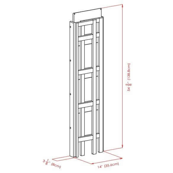 Winsome Wood Black Narrow Terry 4-Tier Foldable Shelf 20852