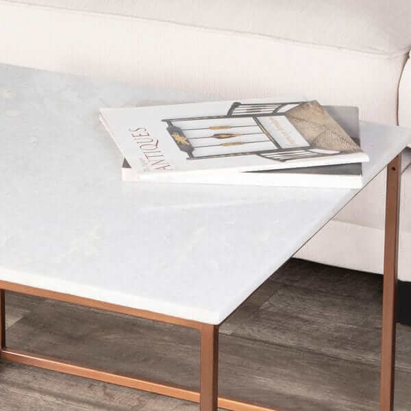Butler Specialty Copper Holland Marble & Metal Coffee Table 3967389