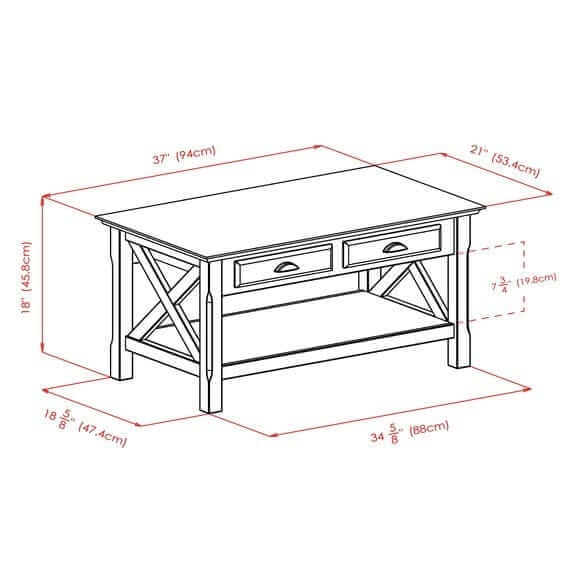 Winsome Xola Coffee Table in Cappuccino 40538
