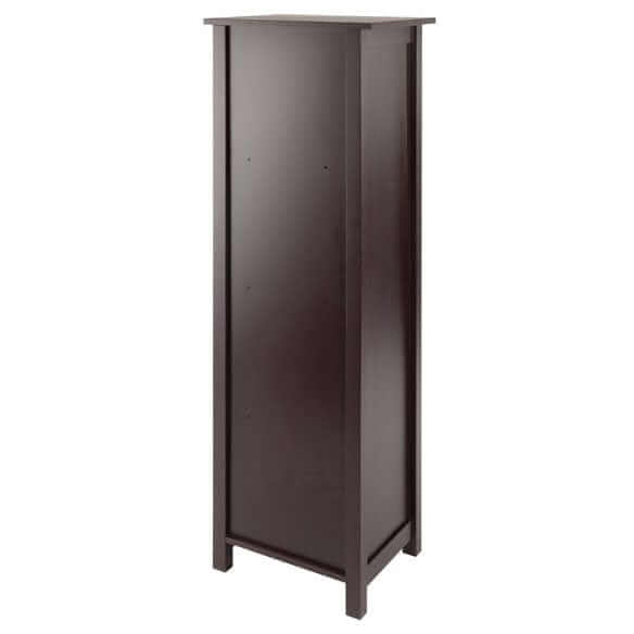 Winsome Wood Milan Walnut Narrow 4-Section Storage Shelf 94416