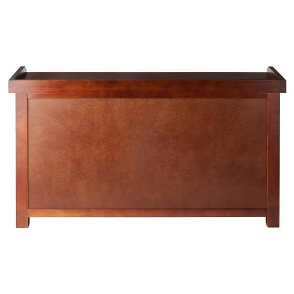 Winsome Wood Milan Walnut 2-Shelf Storage Bench 94640