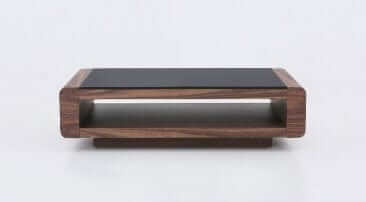 J&M Furniture Tudor Walnut Modern Coffee Table in Walnut 17514