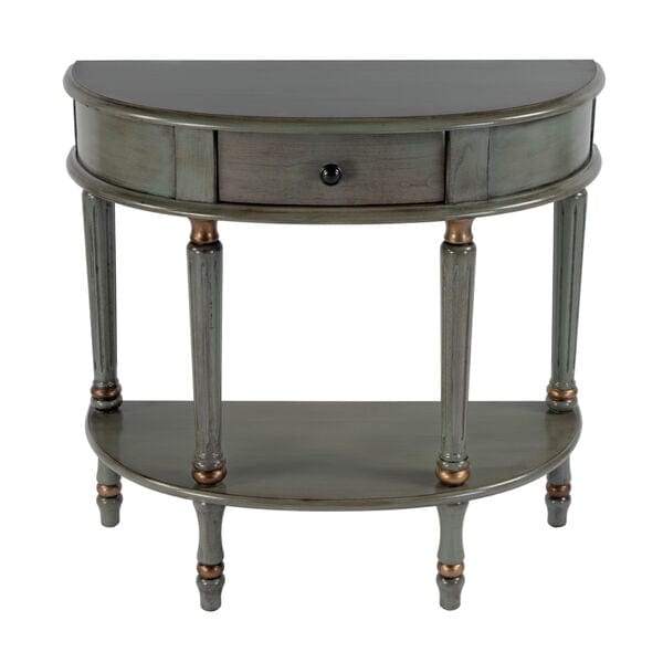 Butler Specialty Mozart Pastel Green Hand Painted Console Table 667482