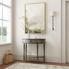 Butler Specialty Mozart Pastel Green Hand Painted Console Table 667482