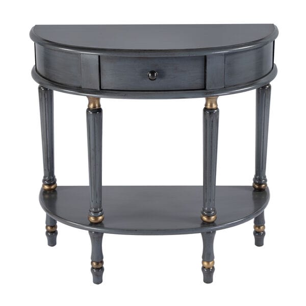 Butler Specialty Mozart Pastel Blue Hand Painted Console Table 667483