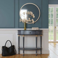 Butler Specialty Mozart Pastel Blue Hand Painted Console Table 667483