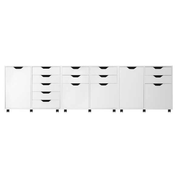 Winsome Halifax 3-Pc White Cabinet Set with File Drawer 10361