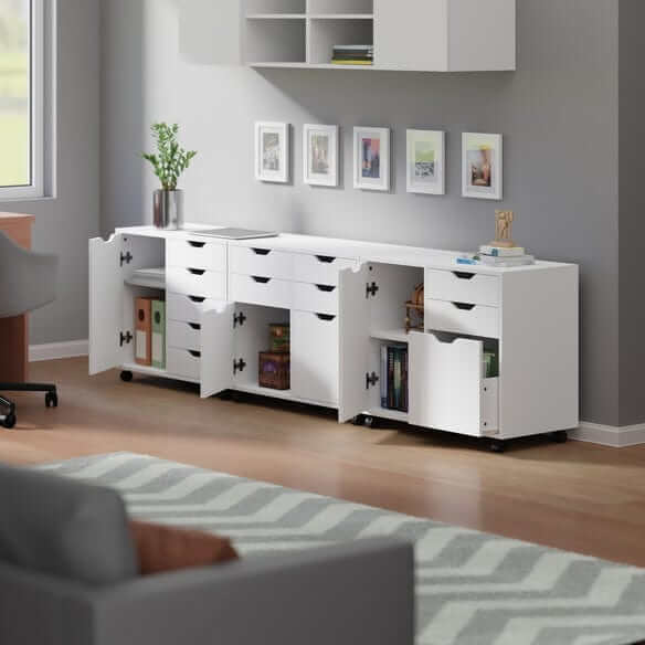 Winsome Halifax 3-Pc White Cabinet Set with File Drawer 10361