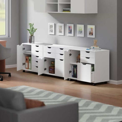 Winsome Halifax 3-Pc White Cabinet Set with File Drawer 10361
