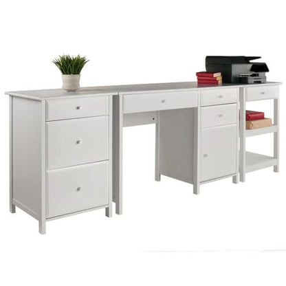 Winsome Delta 3-Pc Home White Office Desk Set 10387