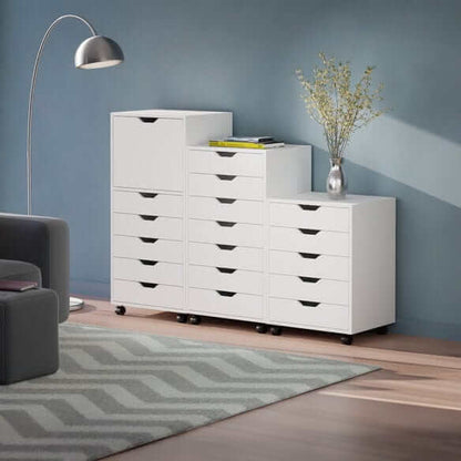 Halifax 3-Pc White Multi-Drawer Storage Cabinet Set 10395