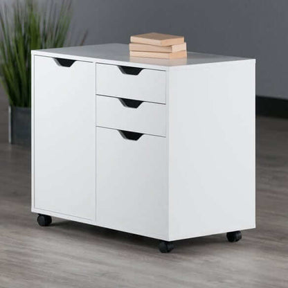 Winsome Halifax 5-Drawer White Mobile Cabinet 10431