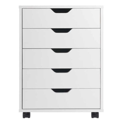 Winsome Halifax 5-Drawer White Mobile Cabinet 10519