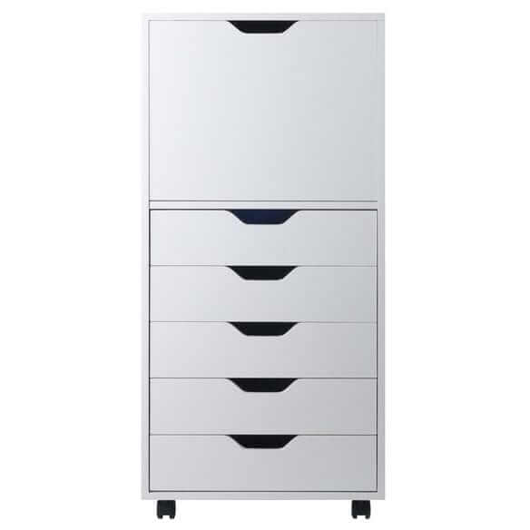Halifax 5 Drawer White Storage Mobile Cabinet 10616