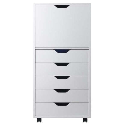 Halifax 5 Drawer White Storage Mobile Cabinet 10616