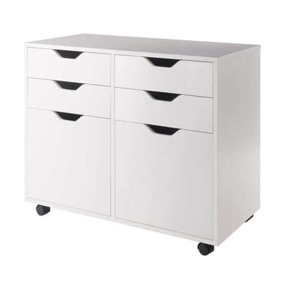 Winsome Halifax 2-Door, 4-Drawer White Mobile Cabinet 10622