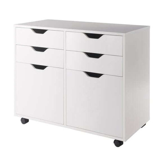 Winsome Halifax 2-Door, 4-Drawer White Mobile Cabinet 10622