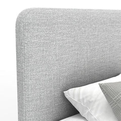 Alpine Furniture Walden Gray Upholstered Standard King Platform Bed 1195EK