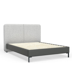 Alpine Furniture Walden Gray Upholstered Standard King Platform Bed 1195EK