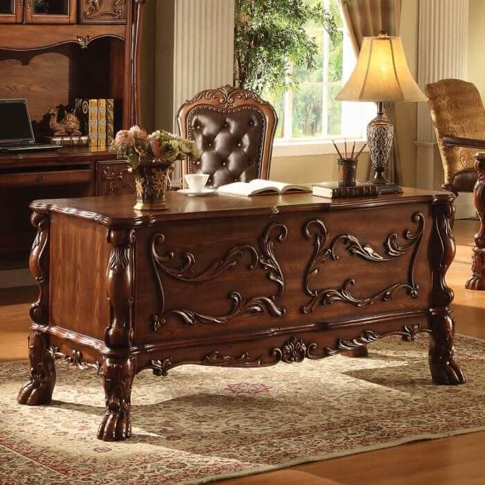 ACME Dresden Cherry Oak Executive Writing Desk 12169
