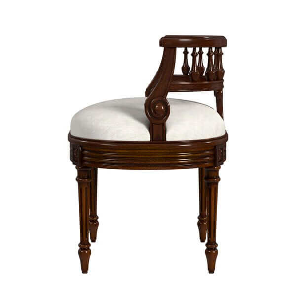 Butler Specialty Hathaway Medium Brown Vanity Seat 1218011