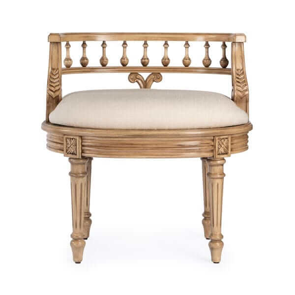 Butler Specialty Hathaway Beige Traditional Vanity Seat 1218424