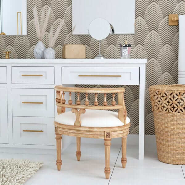 Butler Specialty Hathaway Beige Traditional Vanity Seat 1218424