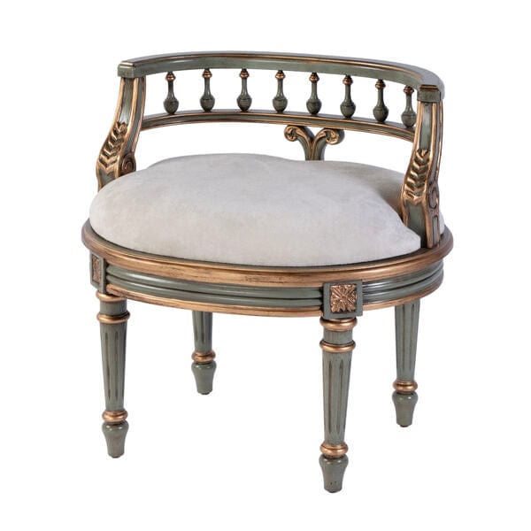 Butler Specialty Hathaway Pastel Green Vanity Seat 1218482