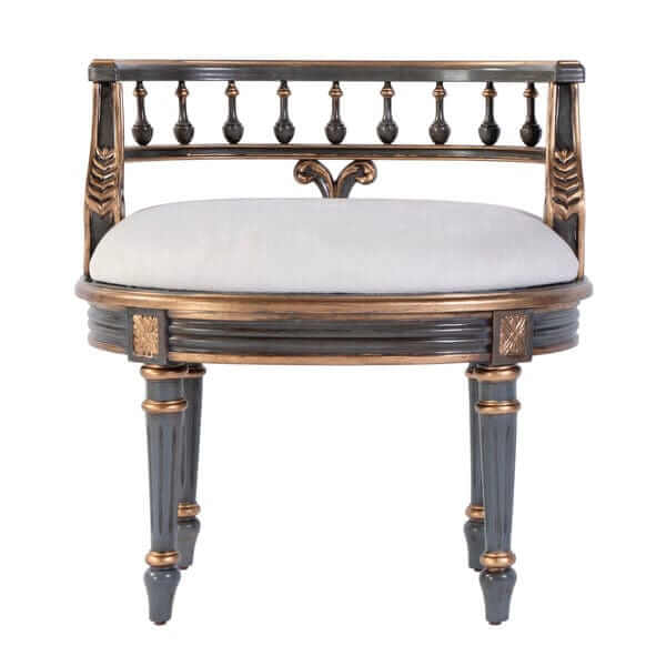 Butler Specialty Hathaway Pastel Blue Vanity Seat, Pastel Blue 1218483