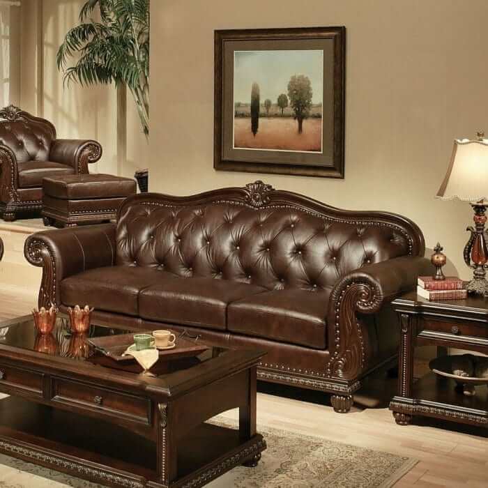 ACME Anondale Espresso Top Grain Leather Sofa 15030