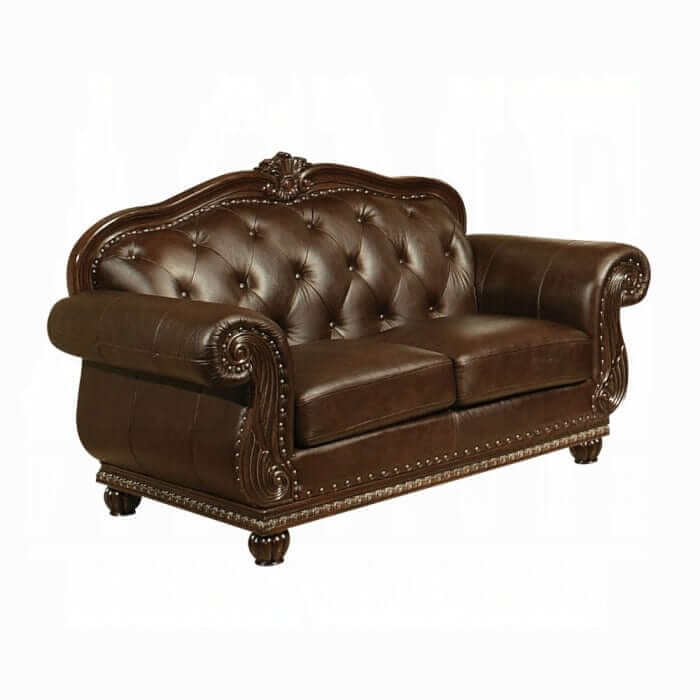 ACME Anondale Espresso Top Grain Leather Loveseat 15031