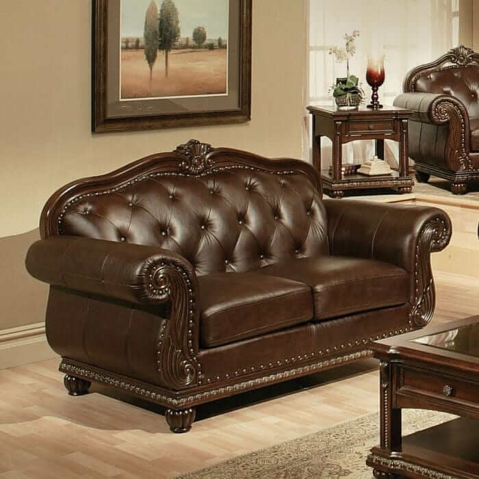 ACME Anondale Espresso Top Grain Leather Loveseat 15031
