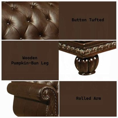 ACME Anondale Espresso Top Grain Leather Loveseat 15031