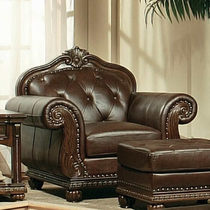 ACME Anondale Espresso Top Grain Leather Match Chair 15032