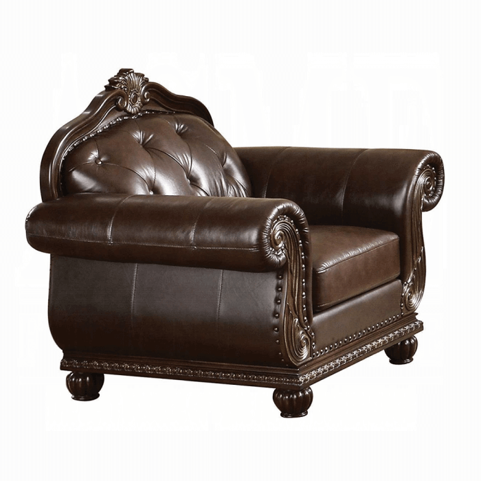 ACME Anondale Espresso Top Grain Leather Match Chair 15032