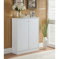 ID International White 2 door Shoe Cabinet 151196