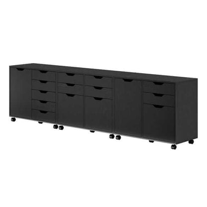 Winsome Halifax 3-Pc Black Cabinet Set with File Drawer 20361