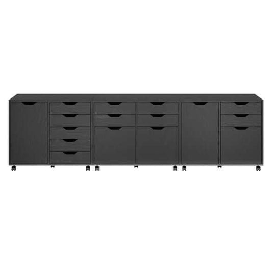 Winsome Halifax 3-Pc Black Cabinet Set with File Drawer 20361