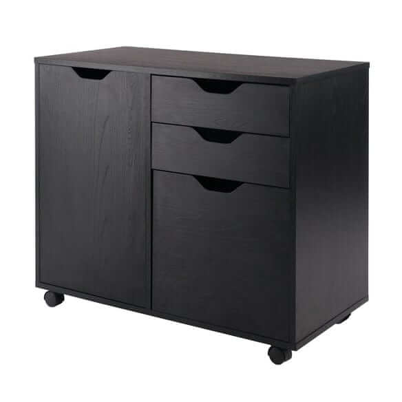 Winsome Halifax 2-Section Black Mobile Filing Cabinet 20431