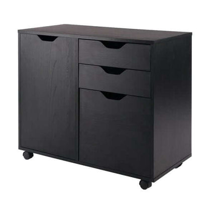 Winsome Halifax 2-Section Black Mobile Filing Cabinet 20431