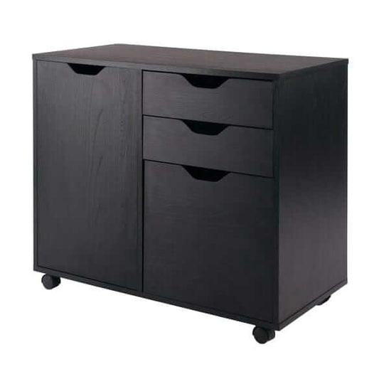 Winsome Halifax 2-Section Black Mobile Filing Cabinet 20431