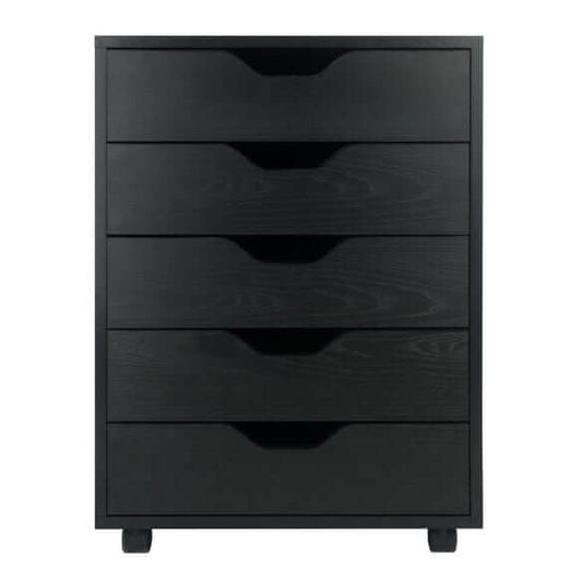 Winsome Halifax 5-Drawer Black Mobile Cabinet 20519